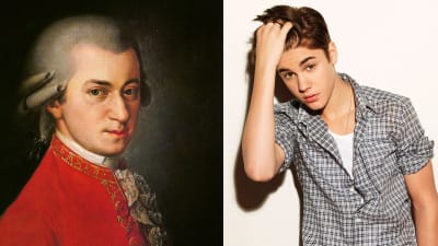 Mozart får Justin Biebers musik i julklapp