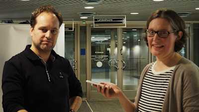 Kapellimestari Tibor Bogányi Kaisa Joustien haastattelussa Lappeenrannan laulukilpailujen finaalin 2016 aattona.