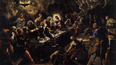 Jesu sista måltid av Tintoretto.