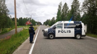 Polisoperation i Pelkosenniemi i Lappland den 26 juni 2016.