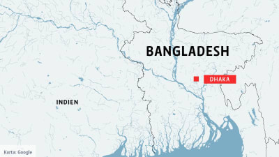 karta över Dhaka i Bangladesh.