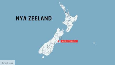 Karta över Nya Zeeland.
