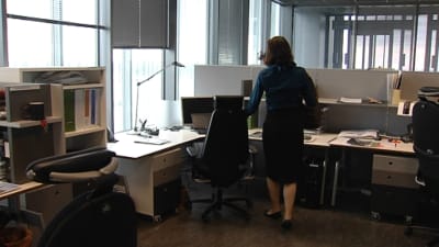 Kvinna på arbetsplats