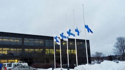 Stadshuset i Imatra på måndagen.