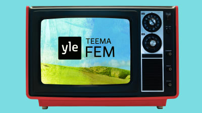 Tv med logo för Yle Teema & Fem