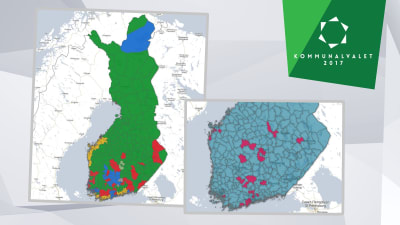 Kartor över valresultatet i kommunalvalet 2017