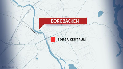Karta över Borgbacken i Borgå