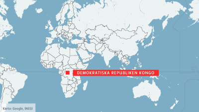 Karta över Kongo-Kinshasa