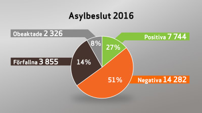 Grafik över asylbeslut år 2016