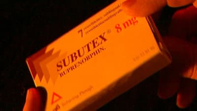 Subutex-lääkepakkaus (2002).