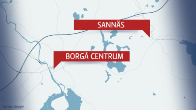Karta över Borgå