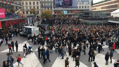 #Metoo-demonstreration mot sexuella trakasserier i Stokholm 