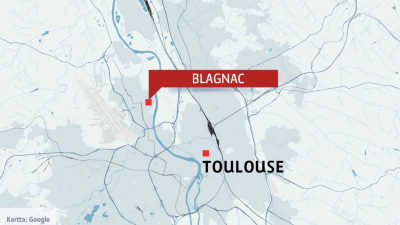 Karta över Toulouse.