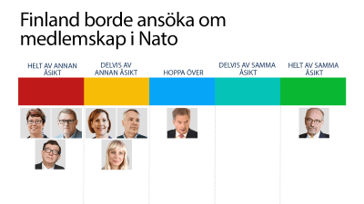 grafik över kandidaternas inställning till Nato