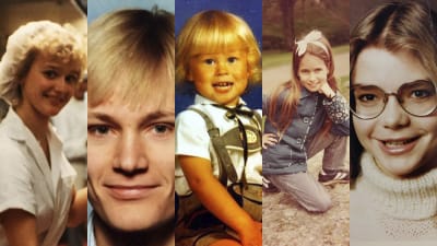 kollage bestående av fem porträtt, tre män och två kvinnor
