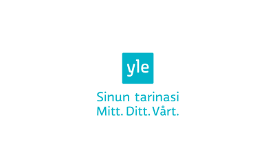 Den tolfte och sista sidan av presentation om nyheter i sociala medier med texten: Yle: Mitt. Ditt. Vårt.