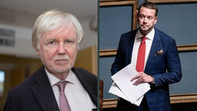 Erkki Tuomioja och Stefan Wallin i ett bildcollage.