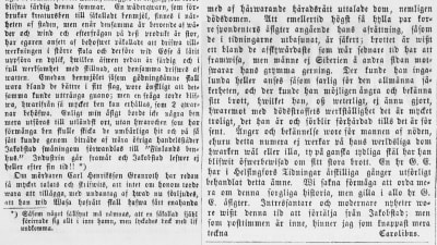 En gammal tidningsartikel från 1859. Skriven på gammal svenska med gamla bokstäver.