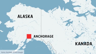 Anchorage på en karta.