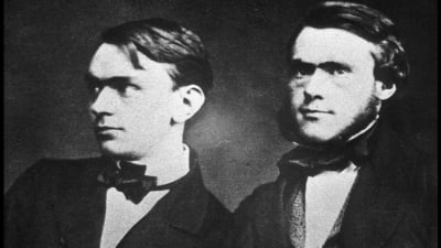 Alfred och Ludvig Nobel som unga. Förmodligen 1850-tal.