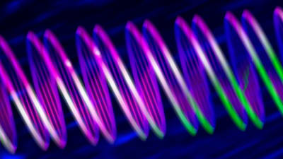 DNA-molekyl i neonfärger 