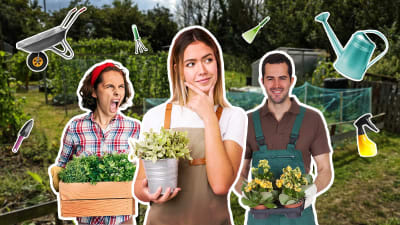 Kuvituskuva testiin "Millainen puutarhanhoitaja olet?"