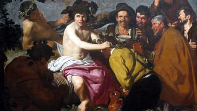 Dionysos, vinets gud sprider glädje bland folket