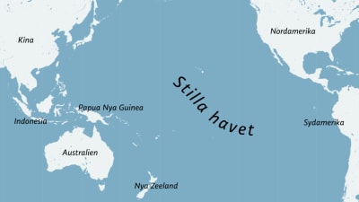 Karta över Stilla havet