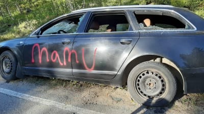 vandaliserad bil