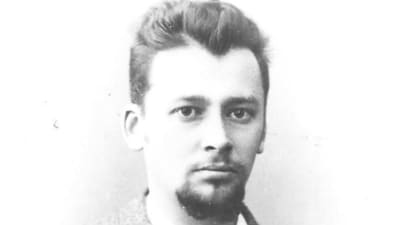 Svart vit bild av den unge socialdemokraten, blivande riksdagsmannen Karl Harald Wiik.