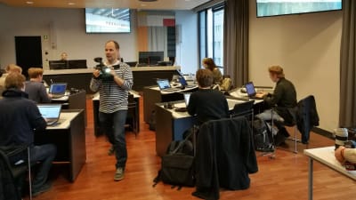 Knivdådsrättegången i Åbo i april 2018.