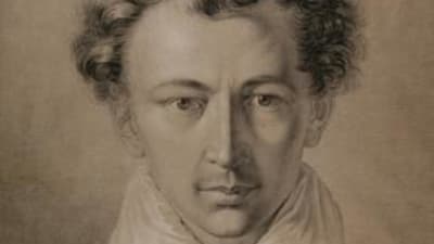 Porträtt av Wilhelm Grimm.