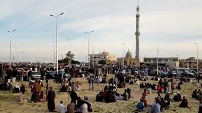 En moské som attackerades av islamister på Sinaihalvön i Egypten i november 2017