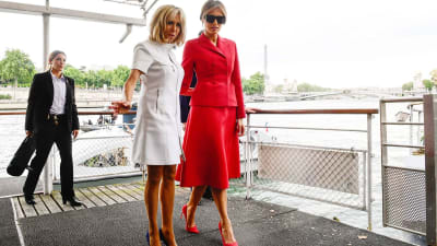 Frankrikes och USA:s presidentfruar i Paris