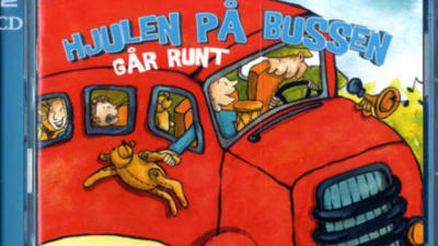 En del av pärmbilden till Anna Brummers bok "Hjulen på bussen går runt. Fontana Media 2007.