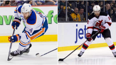 Taylor Hall och Adam Larsson.