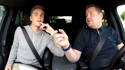 James Corden intervjuar Justin Bieber.