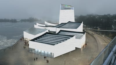 Photoshoppad blir på guggenheim-museet - hur skulle byggnaden se ut i vitt tegel?