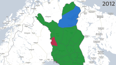 Resultatet i kommunalvalet i norra Finland 2012