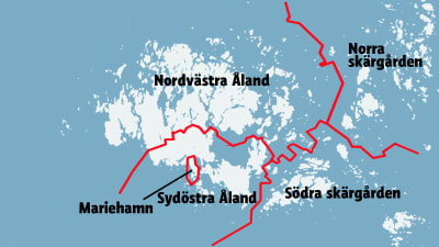 Förslag på hur de Åländska kommunerna kunde se ut i framtiden.