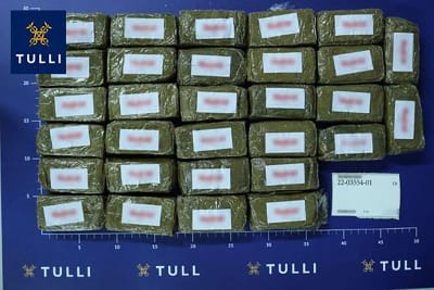 En del av den narkotika som beslagtogs på Åland hösten 2022.