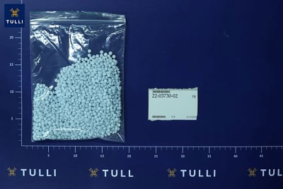 En del av den narkotika som beslagtogs på Åland hösten 2022.