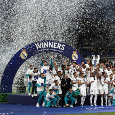 Real Madrid firar segern i Champions League.