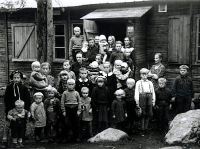 Barn i karantän i Haparanda, Lapplandskriget
