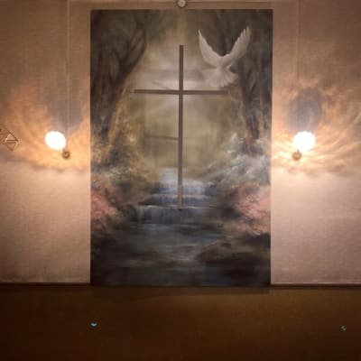 Älvkyrkan i Voitby Korsholms nya altartavla.