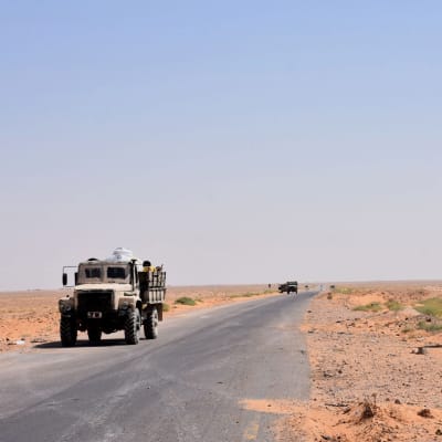 Syriska armétrupper vid gränsen till Deir el-Zor den 3 september 2017