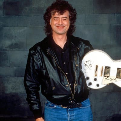 Jimmy Page med elgitarr.