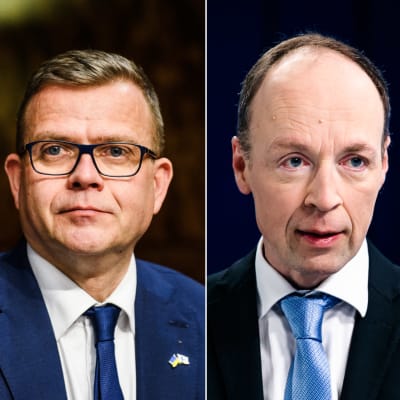Petteri Orpo ja Jussi Halla-Aho kuvakollaasissa