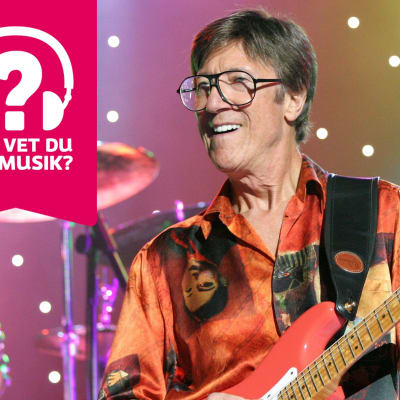 Hank Marvin ler och spelar elgitarr.