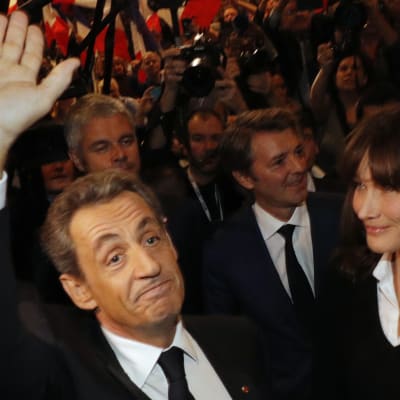Nicolas Sarkozy med hustrun Carla Bruni-Sarkozy